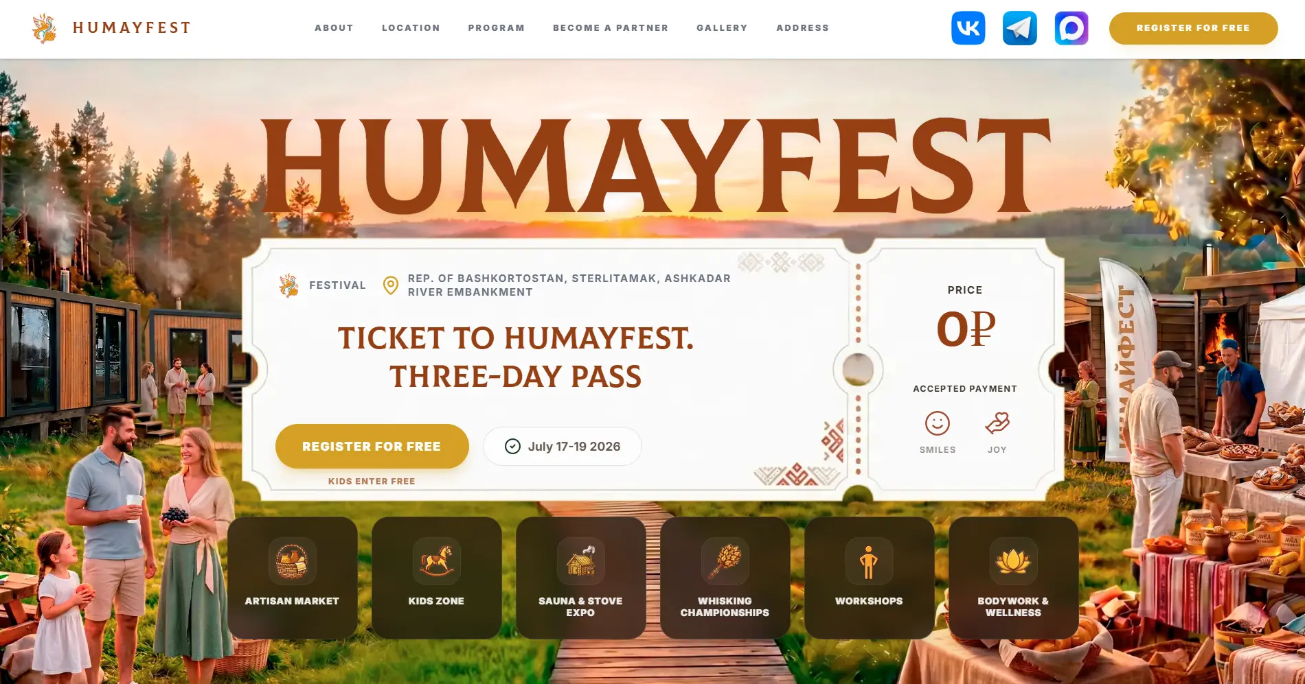 Festival website development for Humayfest | B&G digital agency